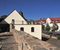Blick ber die Schlossmauer zur Altstadt von Groenhain