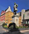 Hndel-Denkmal auf dem Marktplatz Halle, 1859 von H. Heide geschaffen.