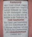 Informative Tafel am Haus der Kreishandwerkerschaft