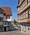berkragendes Fachwerkhaus.
