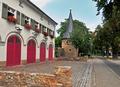 Feuerwehr anstelle der Stadtmauer: